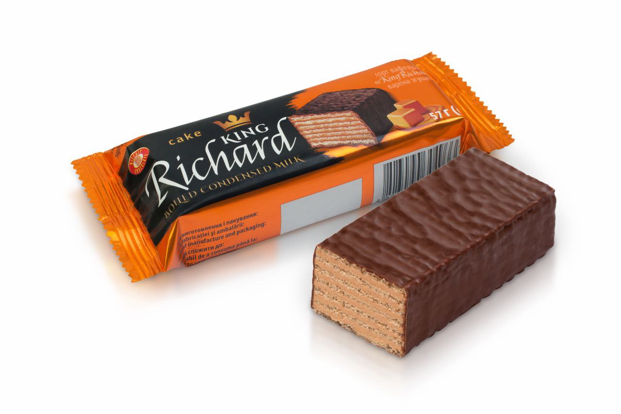 Торт вафельний King Richard варена згущенка ХБФ 57г